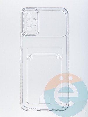 Накладка силиконовая с кардхолдером для Tecno Spark 8P прозрачная - фото 56797