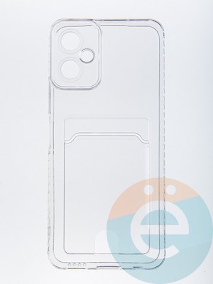 Накладка силиконовая с кардхолдером для Tecno Spark 9 Pro прозрачная - фото 56798
