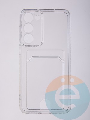 Накладка силиконовая с кардхолдером для Samsung Galaxy S23 Plus прозрачная - фото 58418