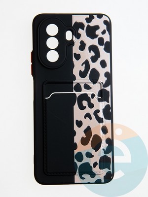 Накладка силиконовая Summer с кардхолдером для Huawei Nova Y70 черная - фото 58996