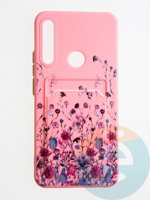 Накладка силиконовая Summer с кардхолдером для Huawei P Smart Z/Honor 9X розовая - фото 59009