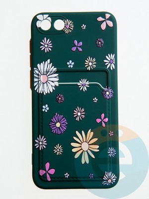 Накладка силиконовая Summer с кардхолдером для Huawei Y6 2019/Honor 8A бежевая - фото 59032