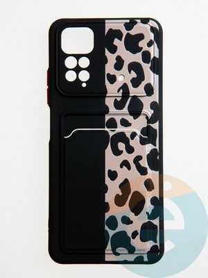 Накладка силиконовая Summer с кардхолдером для Poco M4 Pro 4G черная - фото 59062