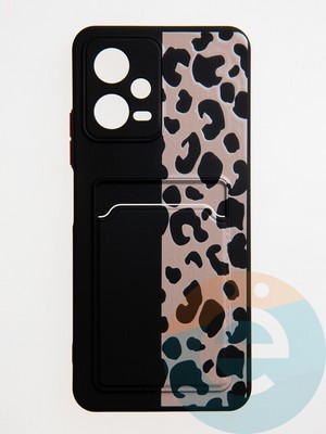 Накладка силиконовая Summer с кардхолдером для Poco X5 черная - фото 59136