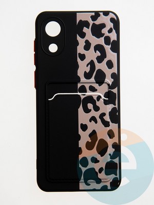 Накладка силиконовая Summer с кардхолдером для Samsung Galaxy A03 Core черная - фото 59143