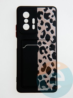 Накладка силиконовая Summer с кардхолдером для Xiaomi Mi 11T черная - фото 59299