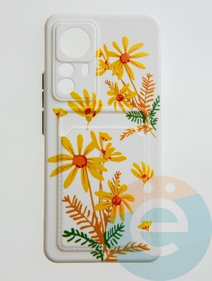 Накладка силиконовая Summer с кардхолдером для Xiaomi Mi 12T Pro бежевая - фото 59307