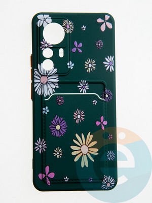 Накладка силиконовая Summer с кардхолдером для Xiaomi Mi 12T Pro зеленая - фото 59308