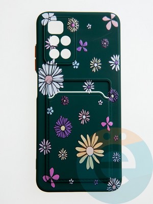 Накладка силиконовая Summer с кардхолдером для Xiaomi Redmi 10 зеленая - фото 59330