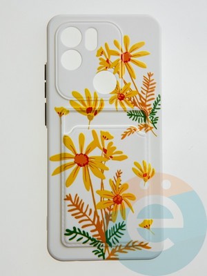 Накладка силиконовая Summer с кардхолдером для Xiaomi Redmi A1 Plus/A2 Plus бежевая - фото 59369