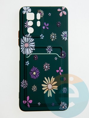 Накладка силиконовая Summer с кардхолдером для Xiaomi Redmi Note 10 Pro 5G зеленая - фото 59386