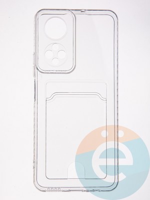 Накладка силиконовая с кардхолдером для Huawei Honor X7 прозрачная - фото 61605