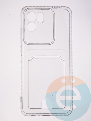 Накладка силиконовая с кардхолдером для Xiaomi Redmi A2 2023 прозрачная - фото 61687