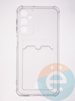 Накладка силиконовая с кардхолдером и усиленными углами для Samsung Galaxy A24 прозрачная - фото 61719