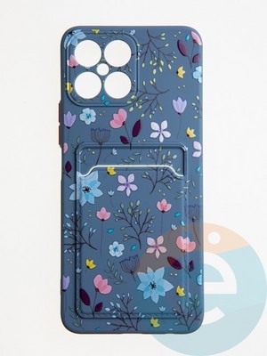 Накладка силиконовая Summer с кардхолдером для Huawei Honor X8 2022 синяя - фото 62071