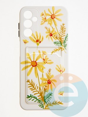 Накладка силиконовая Summer с кардхолдером для Samsung Galaxy A14 бежевая - фото 62205
