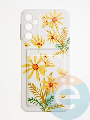 Накладка силиконовая Summer с кардхолдером для Samsung Galaxy A24 бежевая - фото 62223