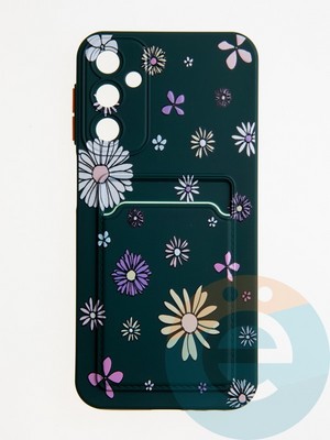 Накладка силиконовая Summer с кардхолдером для Samsung Galaxy A24 зеленая - фото 62226