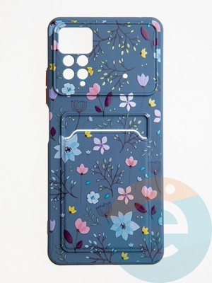 Накладка силиконовая Summer с кардхолдером для Xiaomi Redmi Note 12 Pro 4G синяя - фото 62328