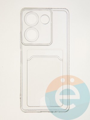 Накладка силиконовая с кардхолдером для Tecno Camon 20 прозрачная - фото 62353