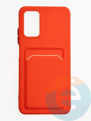 Накладка силиконовая Winter с кардхолдером для Poco M3 красная - фото 62903