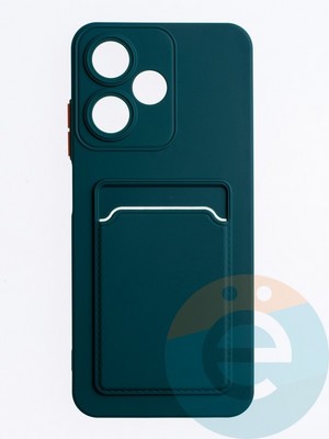 Накладка силиконовая Winter с кардхолдером для Infinix Hot 30 Play зеленая - фото 63230