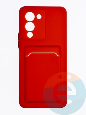Накладка силиконовая Winter с кардхолдером для Infinix Note 12 G96 красная - фото 63297