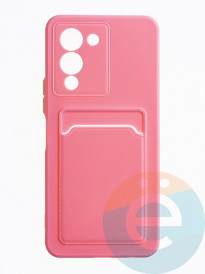 Накладка силиконовая Winter с кардхолдером для Infinix Note 12 G96 розовая - фото 63299