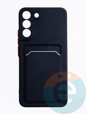 Накладка силиконовая Winter с кардхолдером для Samsung Galaxy S22 Plus черная - фото 63503