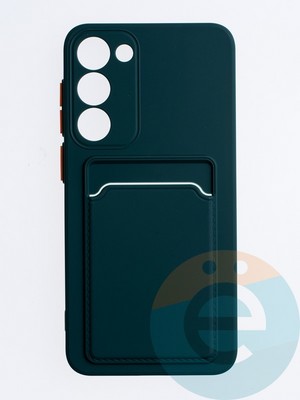 Накладка силиконовая Winter с кардхолдером для Samsung Galaxy S23 Plus зеленая - фото 63602