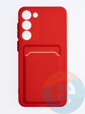 Накладка силиконовая Winter с кардхолдером для Samsung Galaxy S23 Plus красная - фото 63604