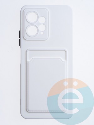 Накладка силиконовая Winter с кардхолдером для Xiaomi Redmi Note 12 4G 2023 белая - фото 63795
