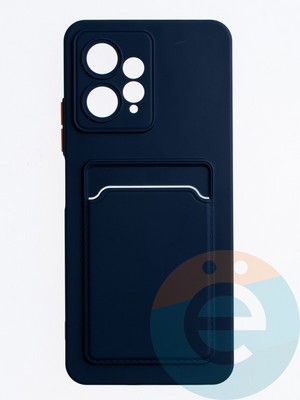 Накладка силиконовая Winter с кардхолдером для Xiaomi Redmi Note 12 4G 2023 синяя - фото 63801