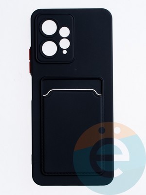 Накладка силиконовая Winter с кардхолдером для Xiaomi Redmi Note 12 4G 2023 черная - фото 63804