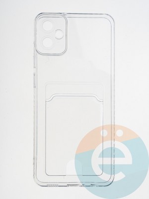 Накладка силиконовая с кардхолдером для Samsung Galaxy A05 прозрачная - фото 64860