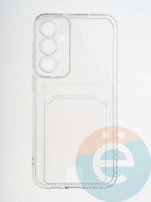 Накладка силиконовая с кардхолдером для Samsung Galaxy S23FE прозрачная - фото 64864
