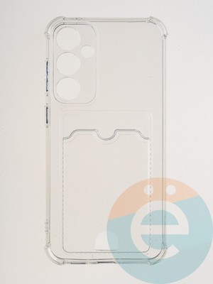 Накладка силиконовая с кардхолдером и усиленными углами для Samsung Galaxy S23FE прозрачная - фото 64877