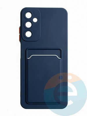 Накладка силиконовая Winter с кардхолдером для Samsung Galaxy A05S синяя - фото 64900
