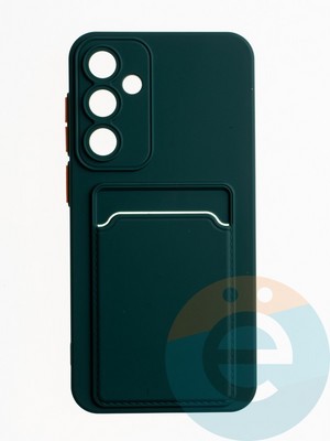Накладка силиконовая Winter с кардхолдером для Samsung Galaxy S23FE зеленая - фото 64904