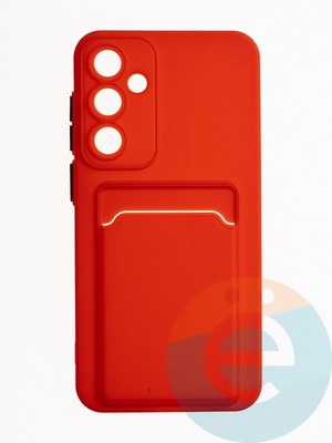 Накладка силиконовая Winter с кардхолдером для Samsung Galaxy S23FE красная - фото 64905