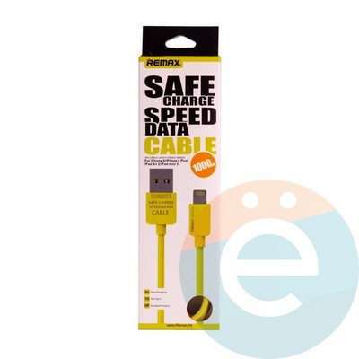 USB кабель Remax RC-06i на Lightning жёлтый - фото 10366