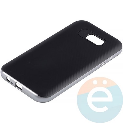 Накладка комбинированная Spigen на Samsung Galaxy A7 (2017) SM-A720 серебристая - фото 11268