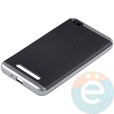 Накладка комбинированная Spigen на Xiaomi Redmi 4a серебристая - фото 11324