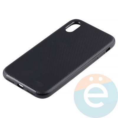 Накладка комбинированная Spigen на Apple iPhone X черная - фото 12663