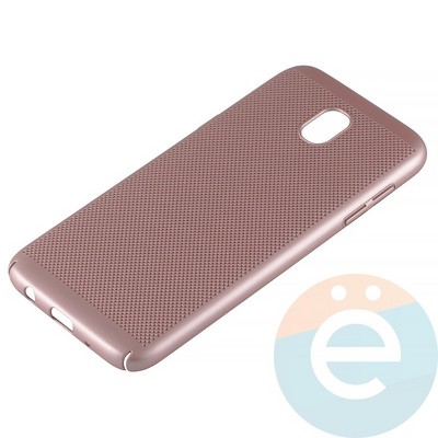 Накладка пластиковая перфорированная на Samsung Galaxy J5 SM-J520/530 (2017) розовая - фото 14182