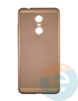 Накладка пластиковая перфорированная на Xiaomi Redmi 5 золотистая