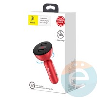 Автомобильное зарядное устройство Baseus CCALL-YT09 2USB 4.8A красное