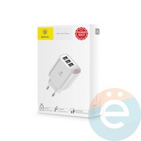 Сетевой адаптер Baseus CCALL-BH02 3USB 3.4A белый