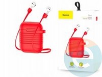 Чехол силиконовый для AirPods Baseus TZARGS-09 красный