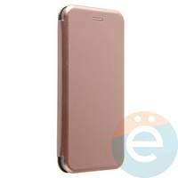 Чехол книжка боковой Fashion Case для Huawei P30 Lite розово-золотистый